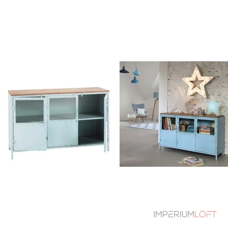 Буфет Industrial Rust Blue Chest от ImperiumLoft Буфет Industrial Rust Blue Chest от ImperiumLoft