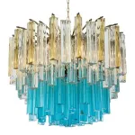 1960s Vintage Murano Glass Chandelier turquoise glass от ImperiumLoft