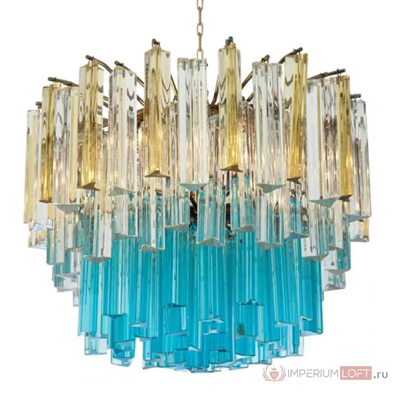 1960s Vintage Murano Glass Chandelier turquoise glass от ImperiumLoft