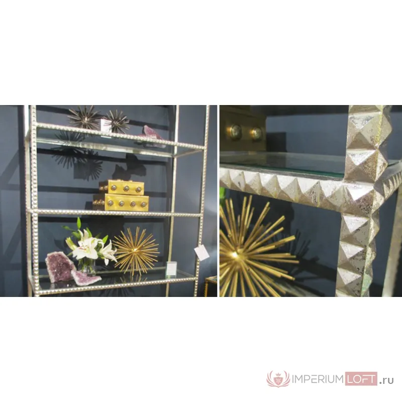 Стеллаж Stud Etagere Gold Vintage от ImperiumLoft