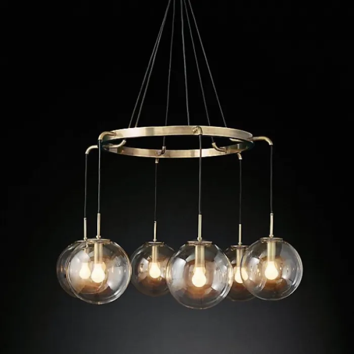 Люстра RH LANGUEDOC Round Chandelier Antique Brass от ImperiumLoft
