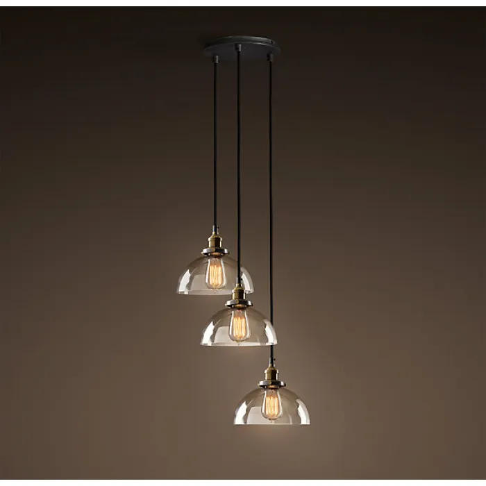 Подвесной светильник Loft Clear Glass SemiSphere Cloche 3 от ImperiumLoft