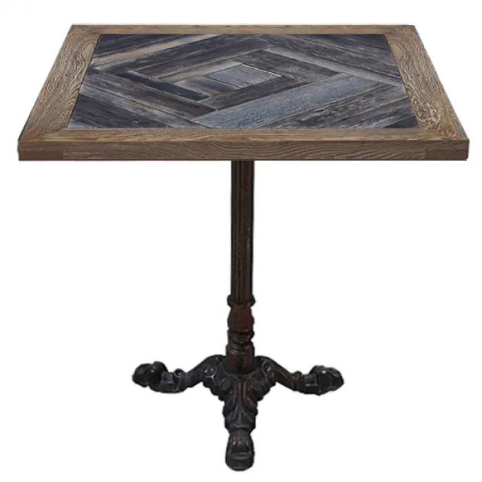Стол для ресторана Cast iron and Wood restaurant table square от ImperiumLoft