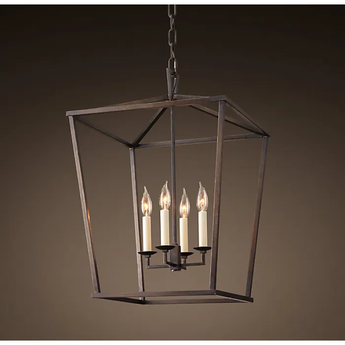 Люстра 19th C. English Openwork Square Pendant Black от ImperiumLoft