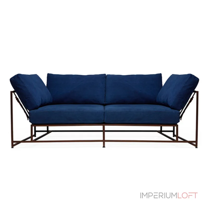 Двухместный диван Indigo Denim and copper Two Seat Sofa