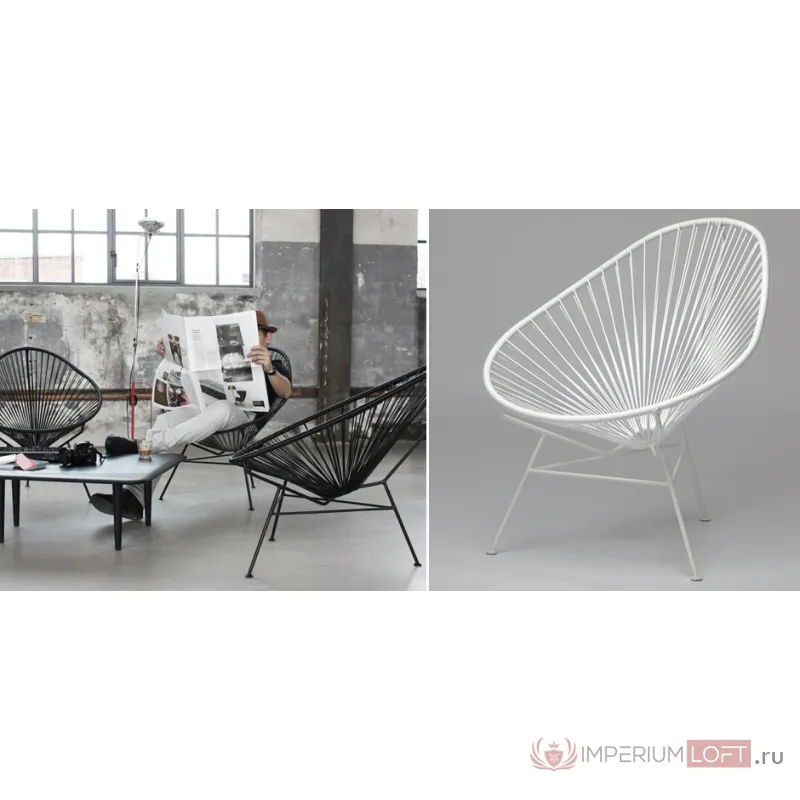 Кресло Аcapulco Stol black от ImperiumLoft
