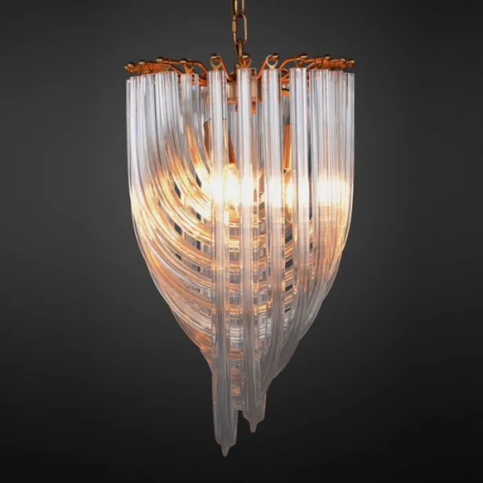 Люстра Retro Frozen Glass Chandelier 30 Champagne от ImperiumLoft