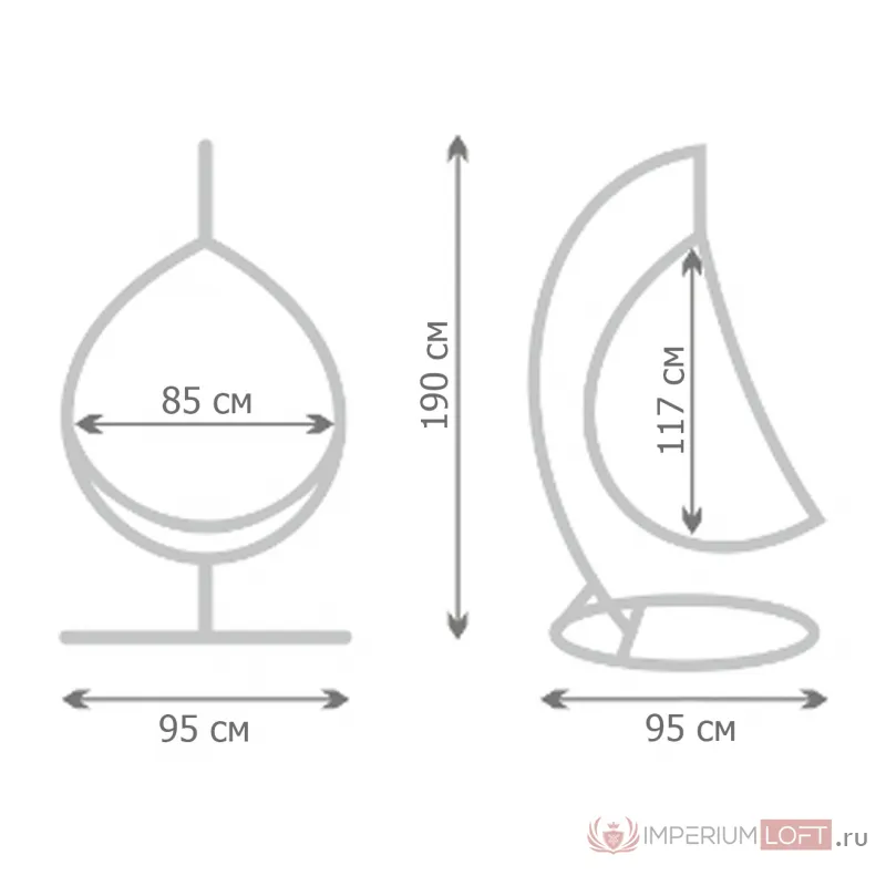 Кресло Swing chair outdoor White Egg от ImperiumLoft