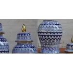 Китайская чайная ваза с крышкой Gold Bump