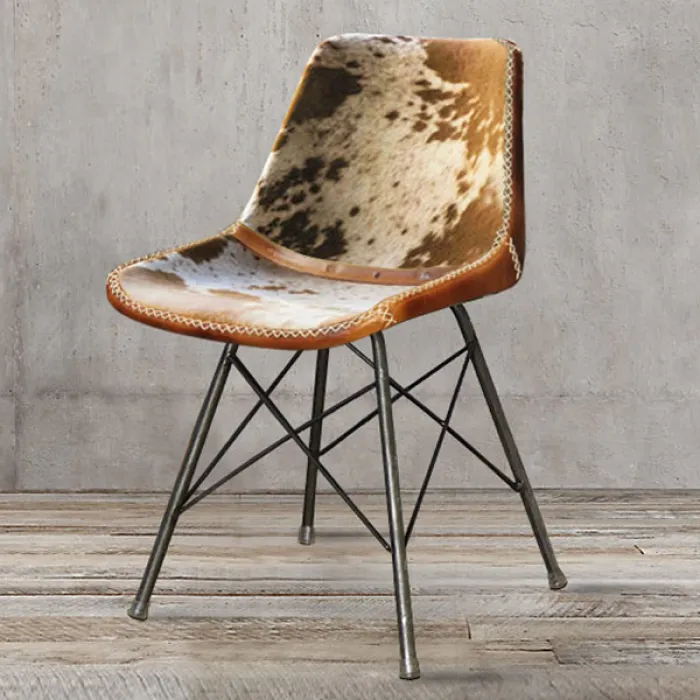 Стул лофт шкура коровы Cowhide Schoolhouse Chair от ImperiumLoft