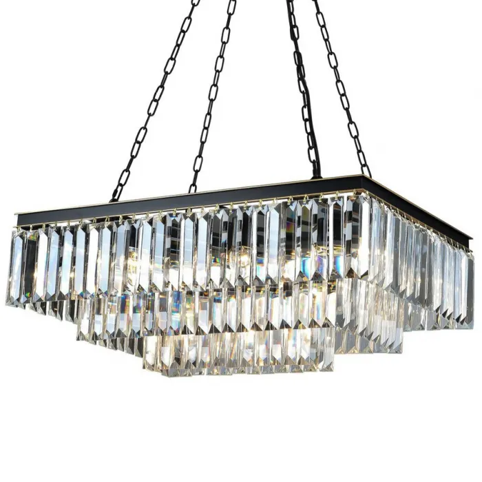 Люстра RH 1920s Odeon Square 3 row Black от ImperiumLoft