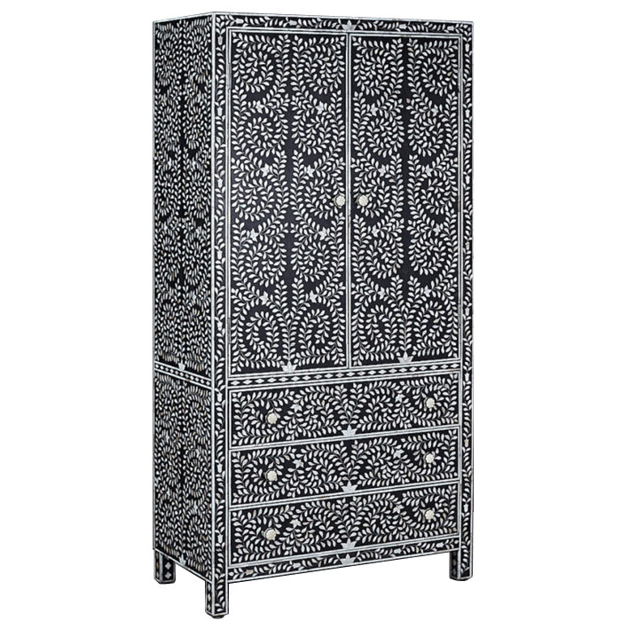 Шкаф Inlaid Bone Flower Motif от ImperiumLoft