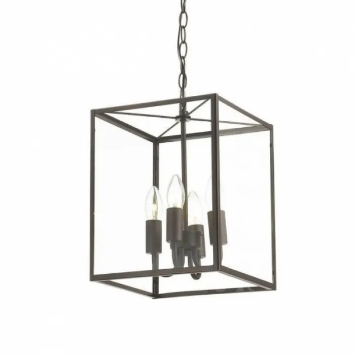Подвесной светильник Loft Industrial Ortogonal Pendant Cube Brown 4 от ImperiumLoft
