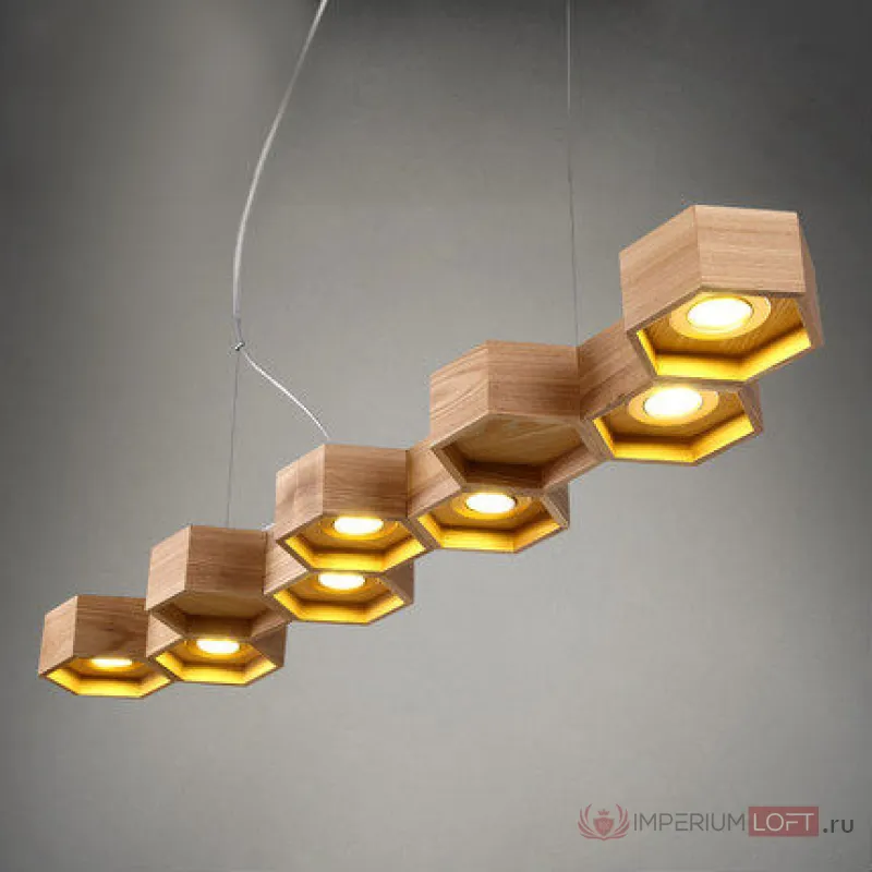 Люстра Honeycomb 7 Loft Wooden Ecolight от ImperiumLoft