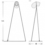 Торшер White glass trap floor lamp от ImperiumLoft