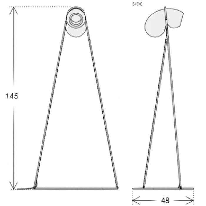 Торшер White glass trap floor lamp от ImperiumLoft