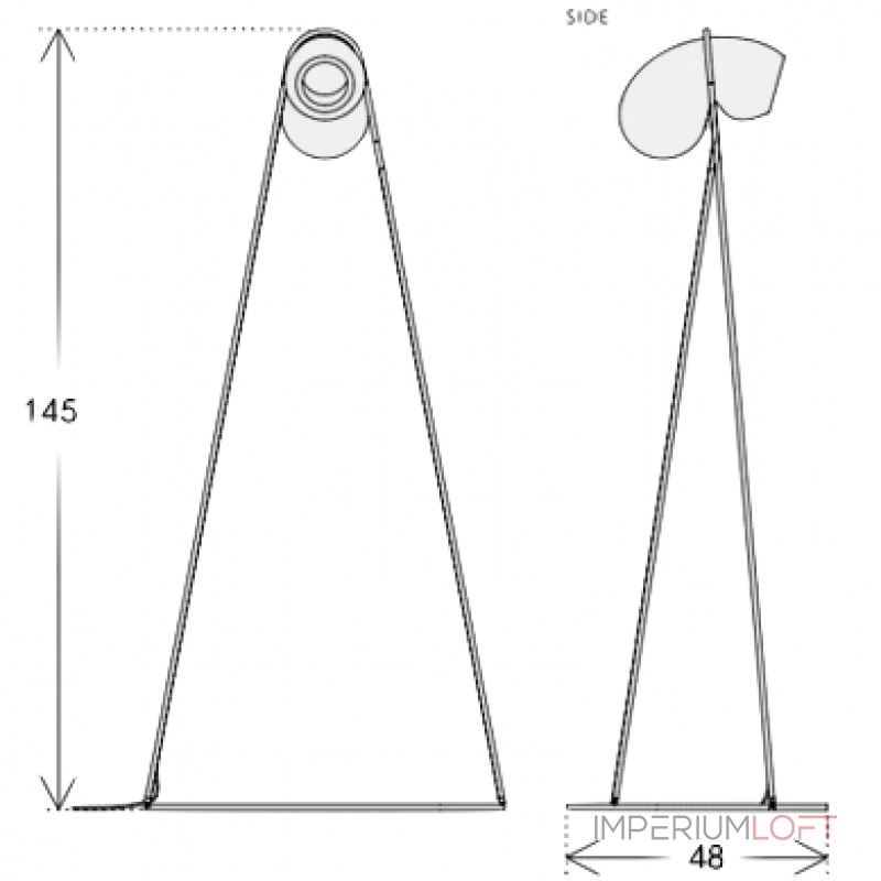 Торшер White glass trap floor lamp