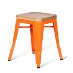 Кухонный стул Tolix Wood Seat Stool designed by Xavier Pauchard		 in 1934