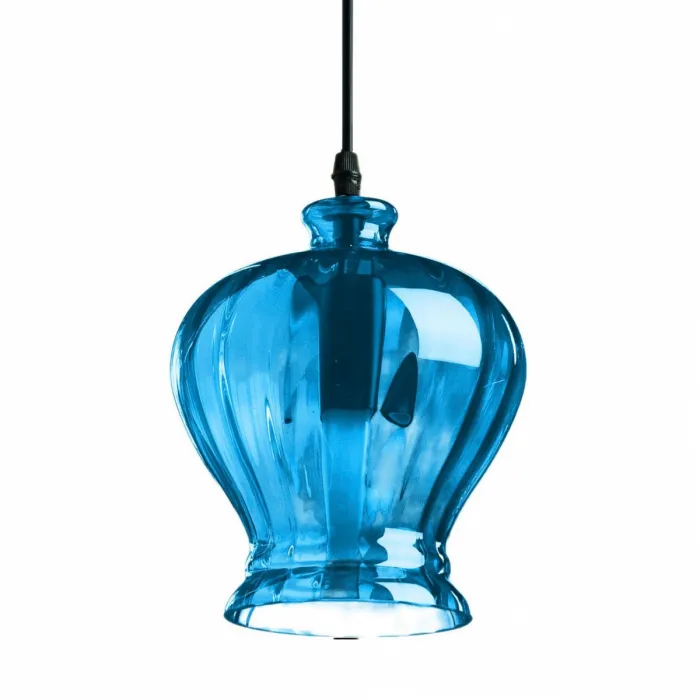 Подвесной светильник Geometry Glass Blue Bell Pendant от ImperiumLoft