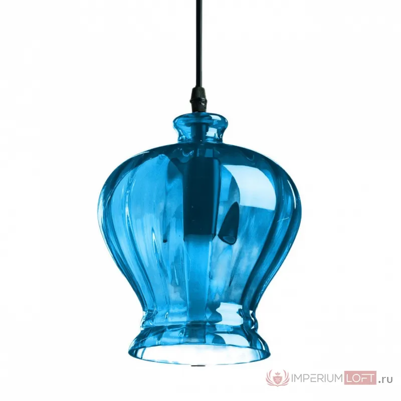 Подвесной светильник Geometry Glass Blue Bell Pendant от ImperiumLoft