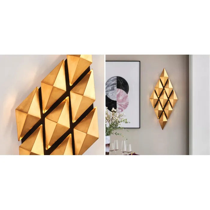 Бра Honeycomb Gold lozenges Wall Lamp от ImperiumLoft