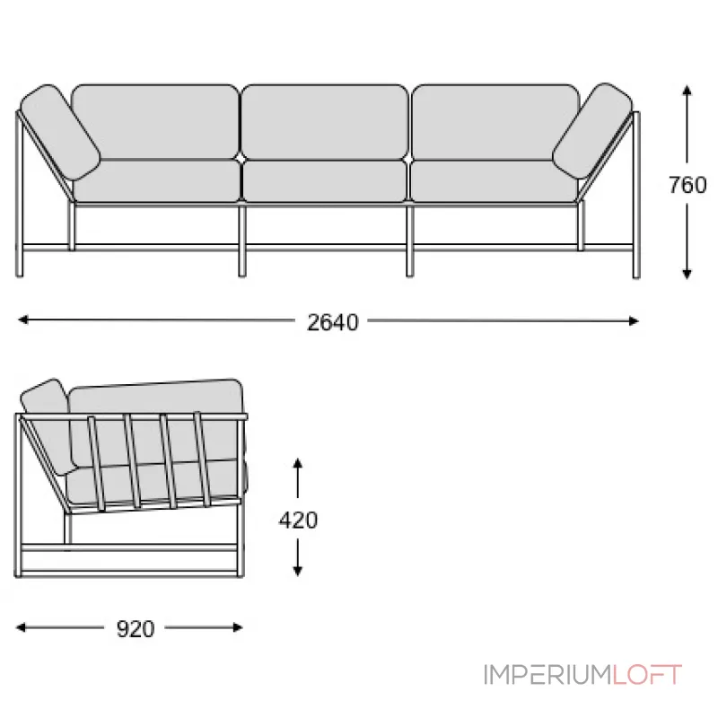 Диван Inheritance Sofa Olive Military Fabric