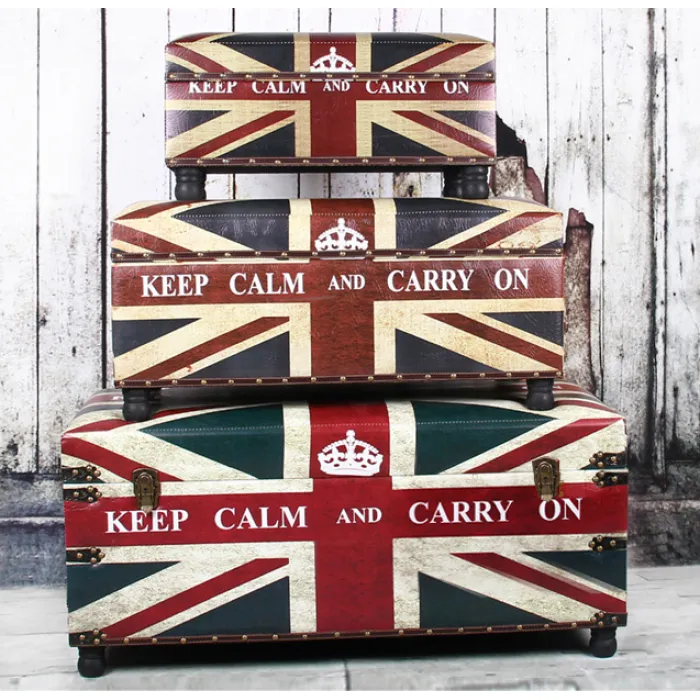 Сундук Union Jack Leather Keep calm and... от ImperiumLoft