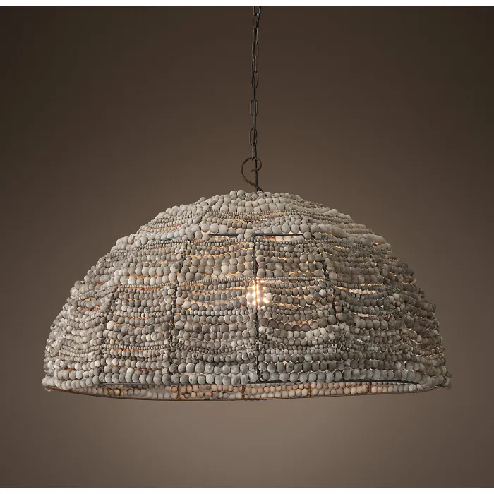 Люстра RH Clay Bead Dome Pendant Gray 40 от ImperiumLoft