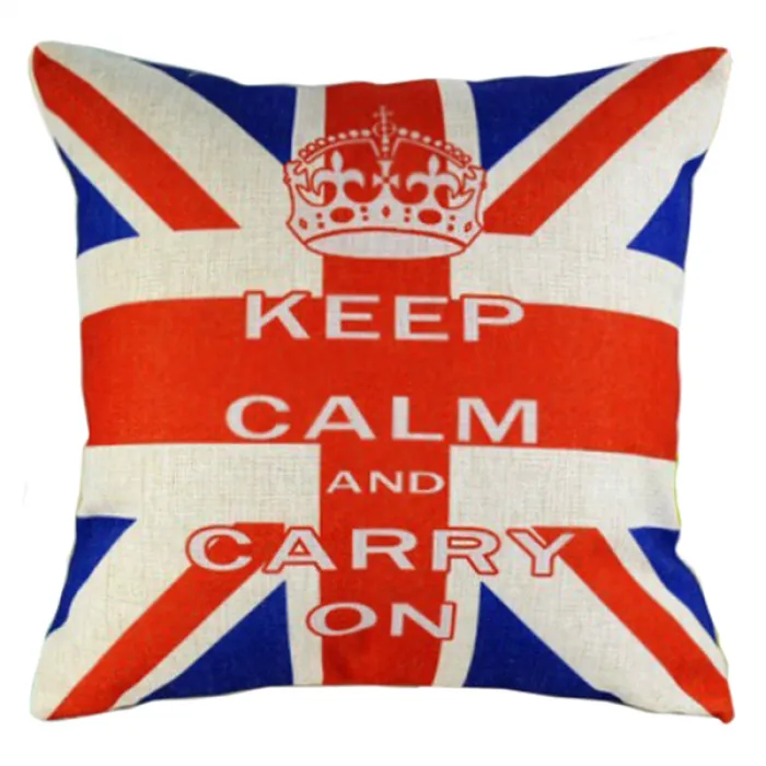 Декоративная подушка Keep Calm and Carry On  от ImperiumLoft