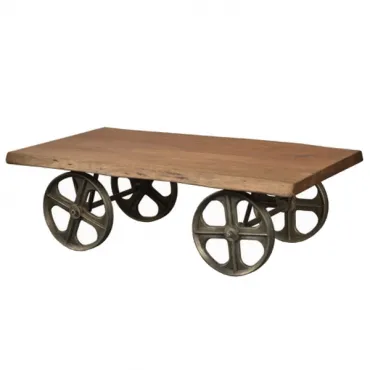Стол на колесах Industrial Coffee Table on Wheels