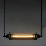 Подвесной светильник Loft Industrial Edison Cage Horizontal Mono от ImperiumLoft