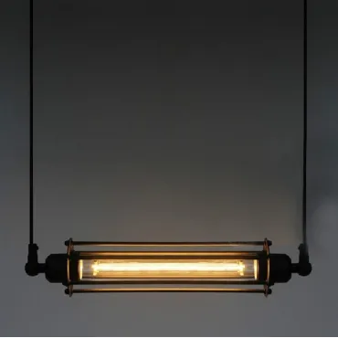 Подвесной светильник Loft Industrial Edison Cage Horizontal Mono от ImperiumLoft