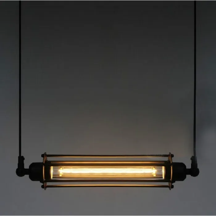 Подвесной светильник Loft Industrial Edison Cage Horizontal Mono от ImperiumLoft