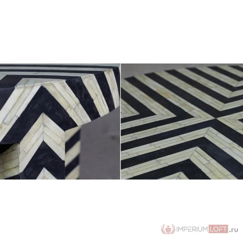 Кофейный стол Inlaid Bone Zigzag от ImperiumLoft