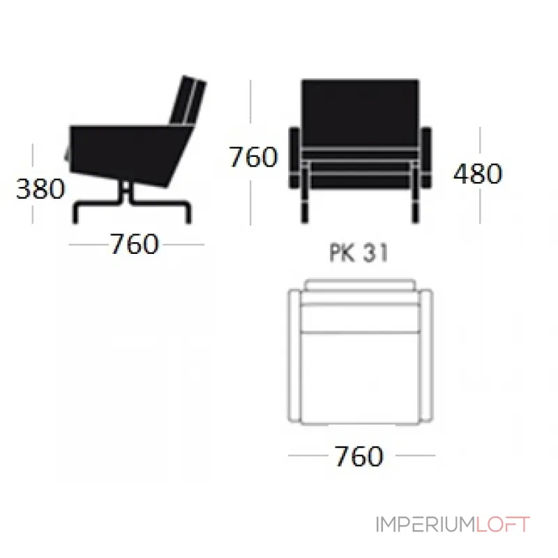 Кресло PK31 1 seat Кресло PK31 1 seat