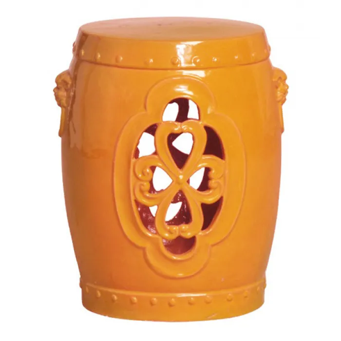 Керамический табурет Clover Garden Stool - Orange от ImperiumLoft