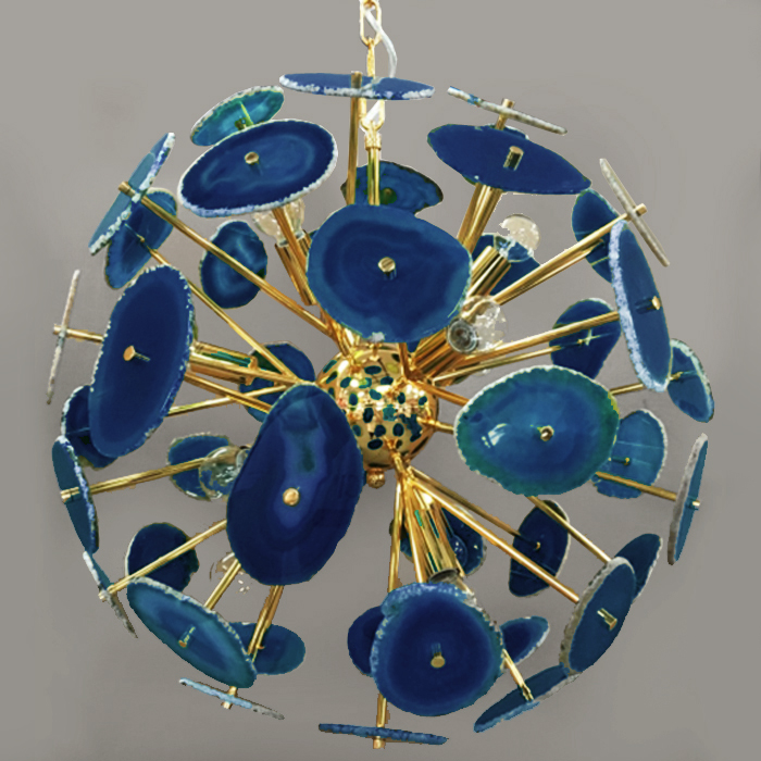 Люстра BRANQUINHO CHANDELIER AGATE blue от ImperiumLoft