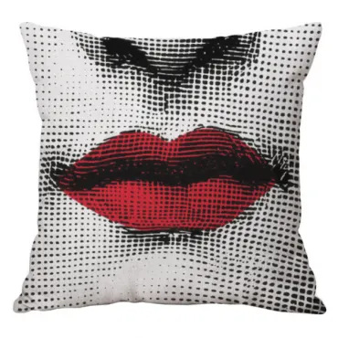 Декоративная подушка Fornasetti lips red