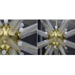 Люстра Brass Sputnik Chandelier with Murano Glass Spikes от ImperiumLoft
