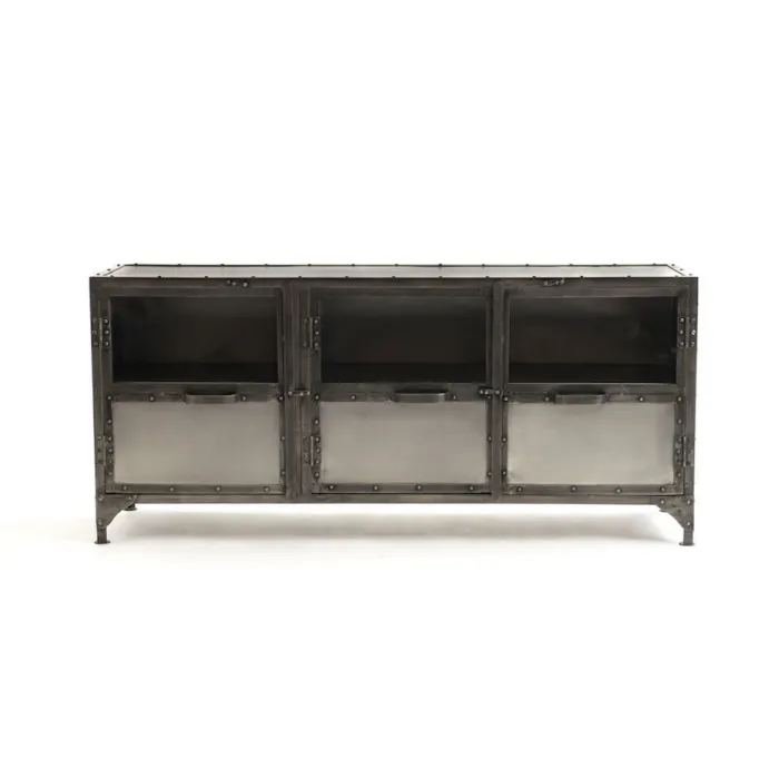 Комод Industrial Steampunk Nickel 3 Door Сoncole от ImperiumLoft