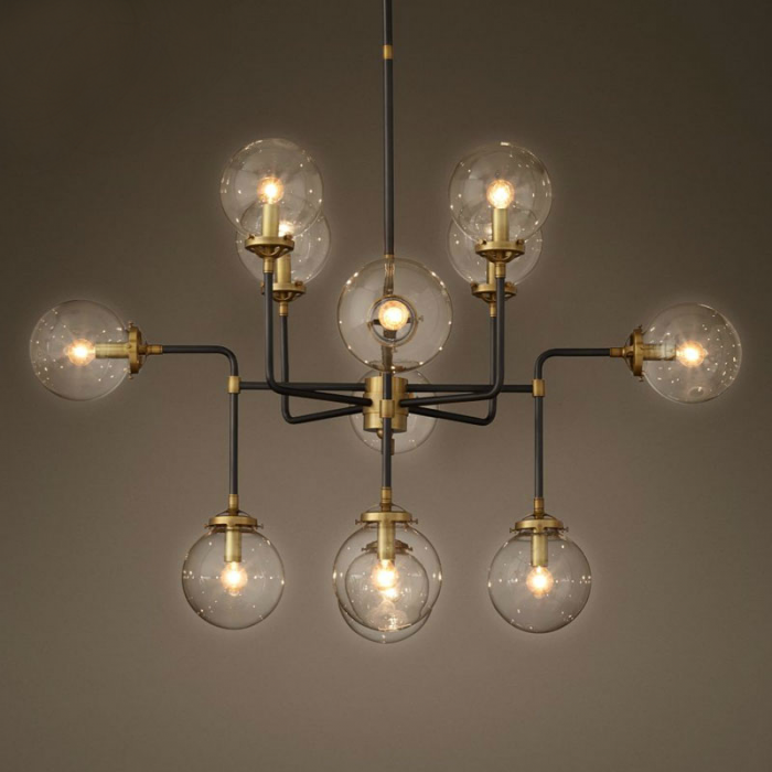 Люстра Bistro Globe Clear Glass Chandelier 12 от ImperiumLoft