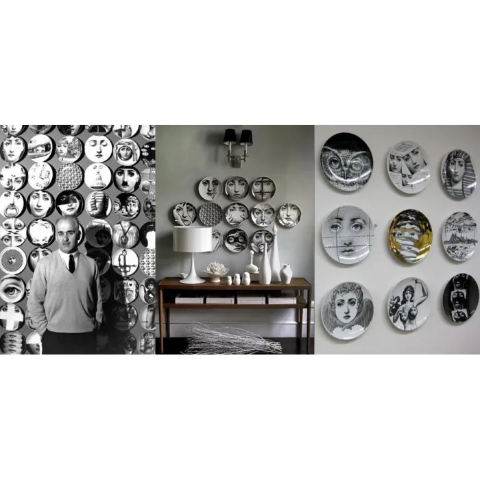 Декоративная тарелка Fornasetti 30.CR.BW.R01-258 designed by Piero Fornasetti от ImperiumLoft