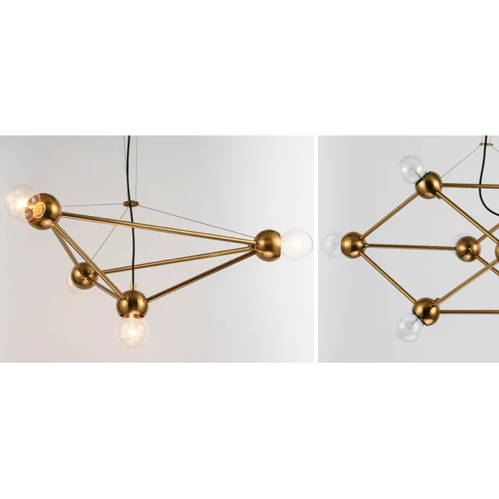 Люстра Molecule Gold Chandelier от ImperiumLoft