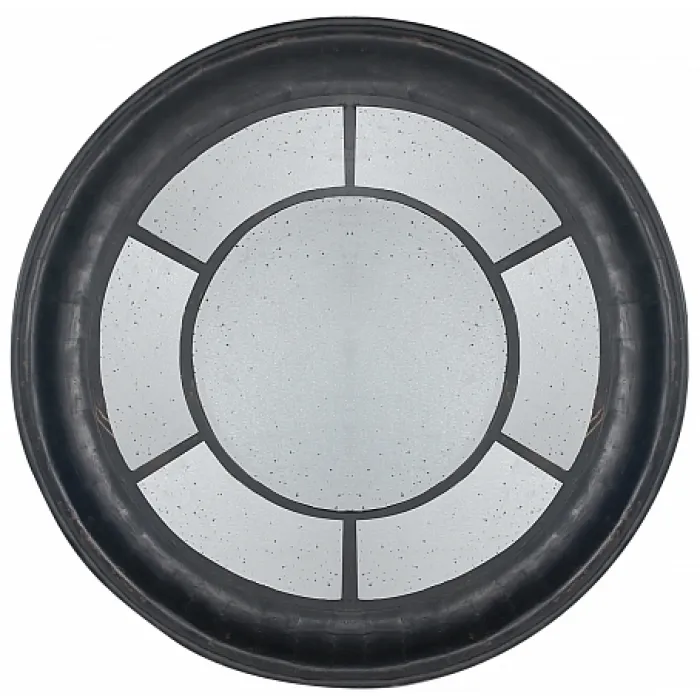 Зеркало настенное состаренное Black Round Window от ImperiumLoft