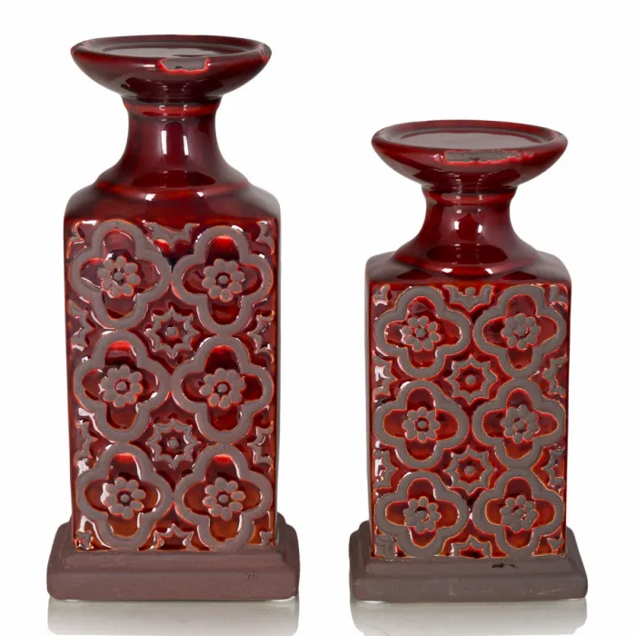 Подсвечник Red Flowers Ornament от ImperiumLoft