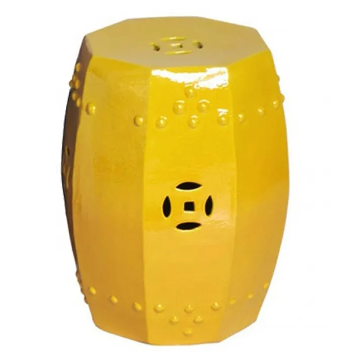 Керамический табурет Octagon Prosperity Garden Stool - Yellow от ImperiumLoft