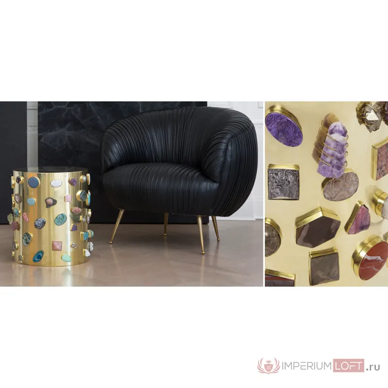 Табурет с полудрагоценными камнями Kelly Wearstler BEJEWELED STOOL от ImperiumLoft