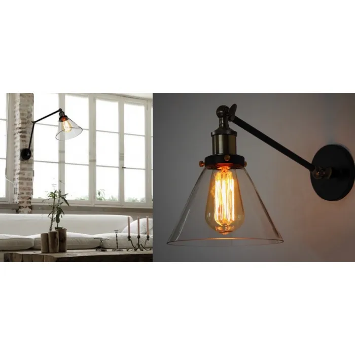 Бра Gloce Cone Shade Loft Industrial Glass от ImperiumLoft