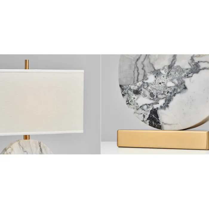 Настольная лампа Lua Grande Table Lamp gray marble от ImperiumLoft