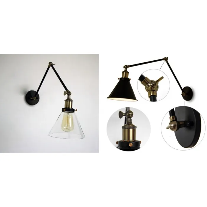 Бра Gloce Cone Shade Loft Industrial Glass от ImperiumLoft